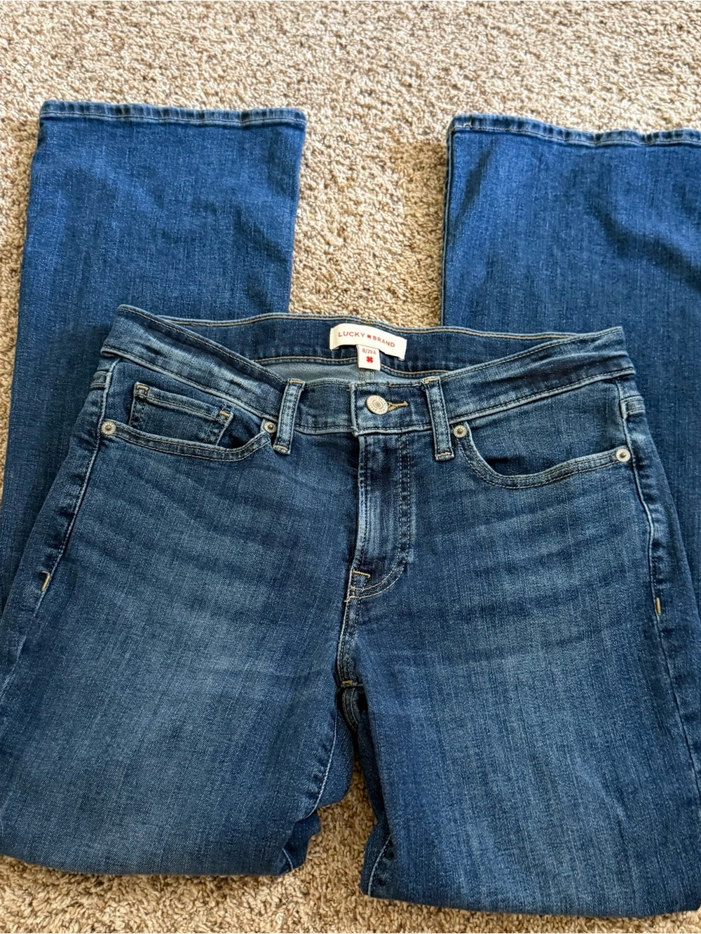 Lucky Brand Women’s Size 8 29A Bootcut Jeans Blue Denim Short Inseam